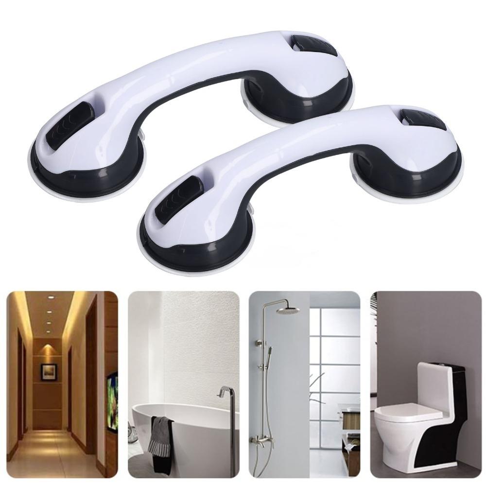 2pcs Curved Shower Handle Security Shower Support Bar 2 Pack Shower Grab Bar Bathtubs