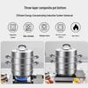 KOBACH 32cm 3-Layer 304 Stainless Steel Steamer Pot