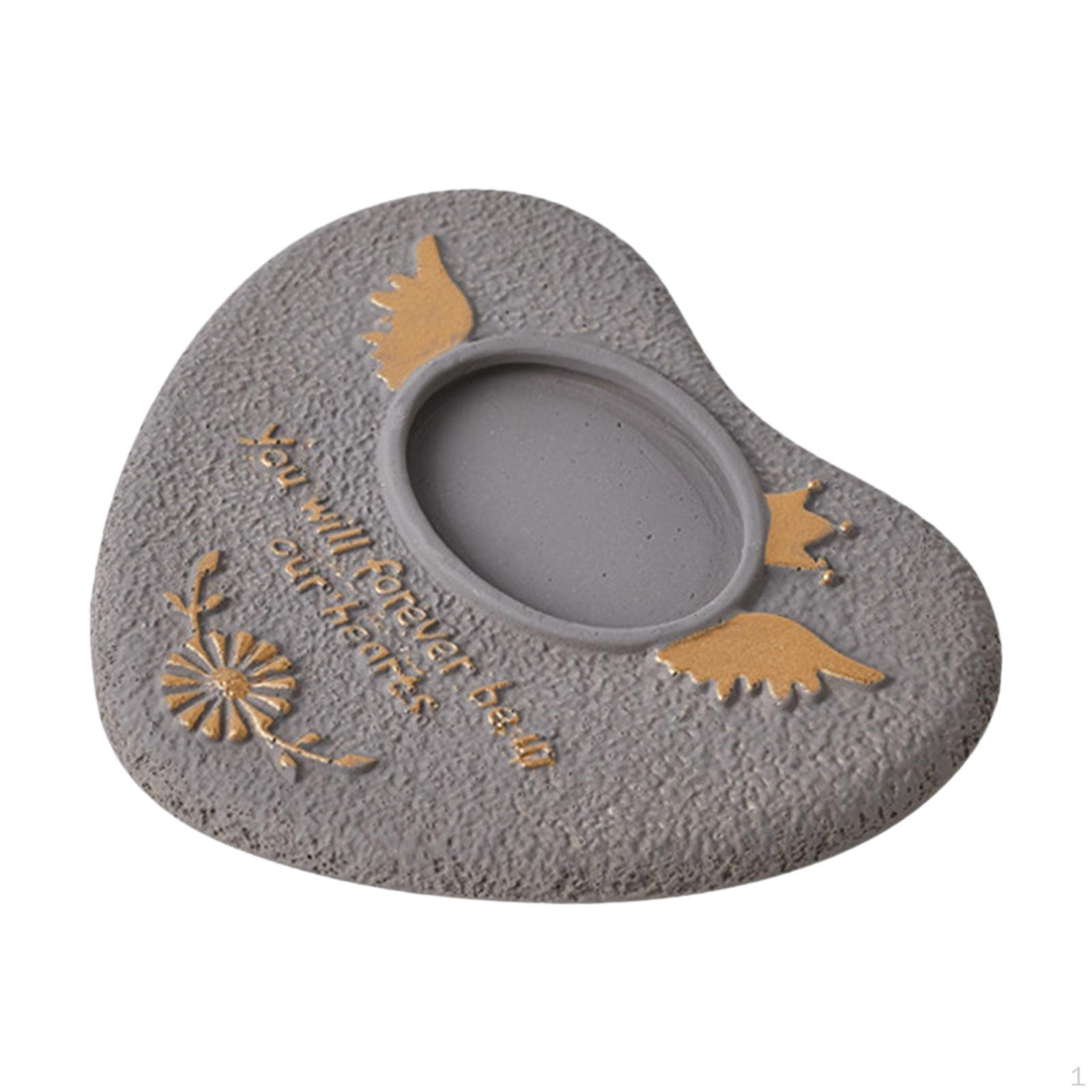 

Фигурный надгробный камень с фоторамкой Садовый аксессуар 5,3 X 6 0,6 дюйма