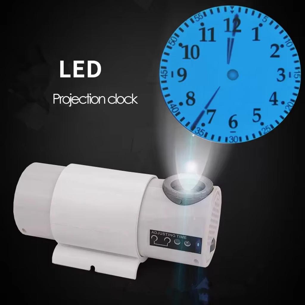 LED Wall Projection Clock with Remote Control and Arabic Numerals for Students and Professional Convenient Time Display