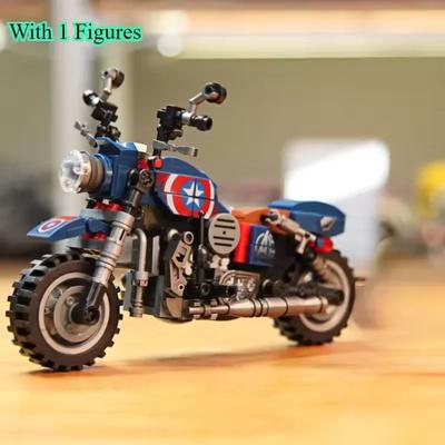 250 STÜCKE Vintage Motorrad Kreativ Mech Motorradmodell Bausteine Montage DIY Spielzeug Ornamente Set Geschenk Jungen Kinder Geburtstag