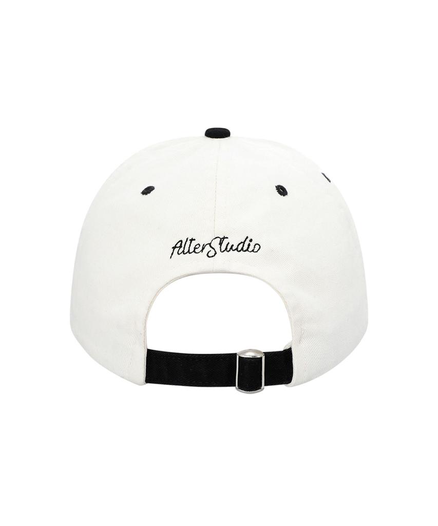 ALTER STUDIO Washed Heart Symbol Ball Cap_Wh/Black