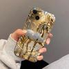 Luxury Golden Horse Art Phone Case for iPhone 17 16 15 14 13 12 11 Series Pro Max Plus