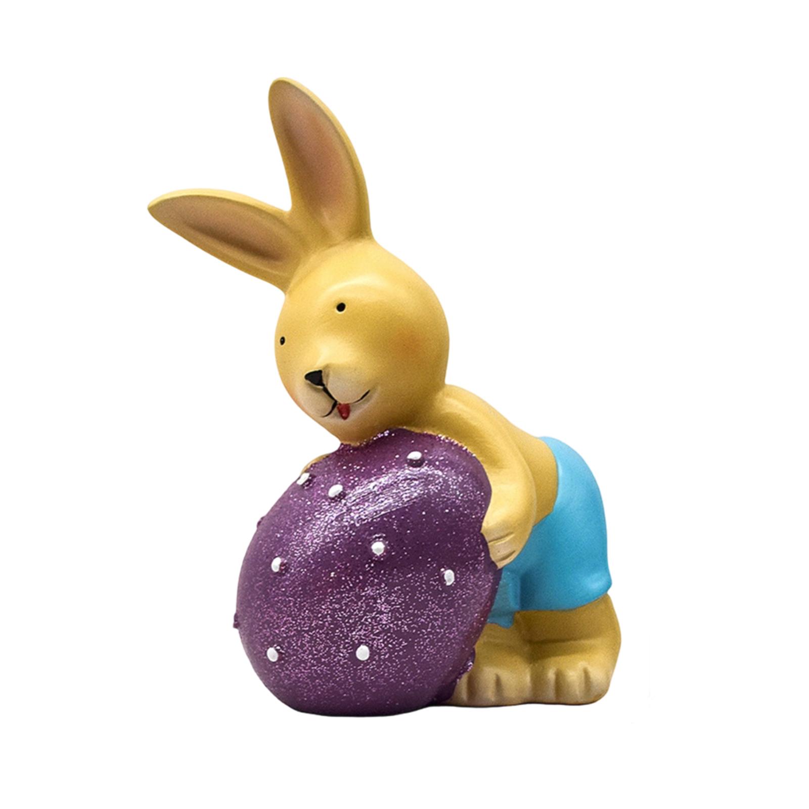

Пасхальные Кролики Украшение Смола Мультяшные Кролики Пасхальное Яйцо Домашнее Украшение One Size фиолетовый