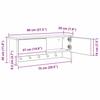 Wall Mounted Nightstand Smoked Oak 80 x 20 x 30 cm