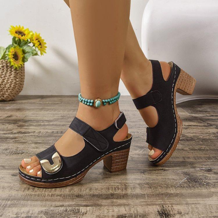 Thick-heeled Shoes Sandals High-heeled Sandals Casual