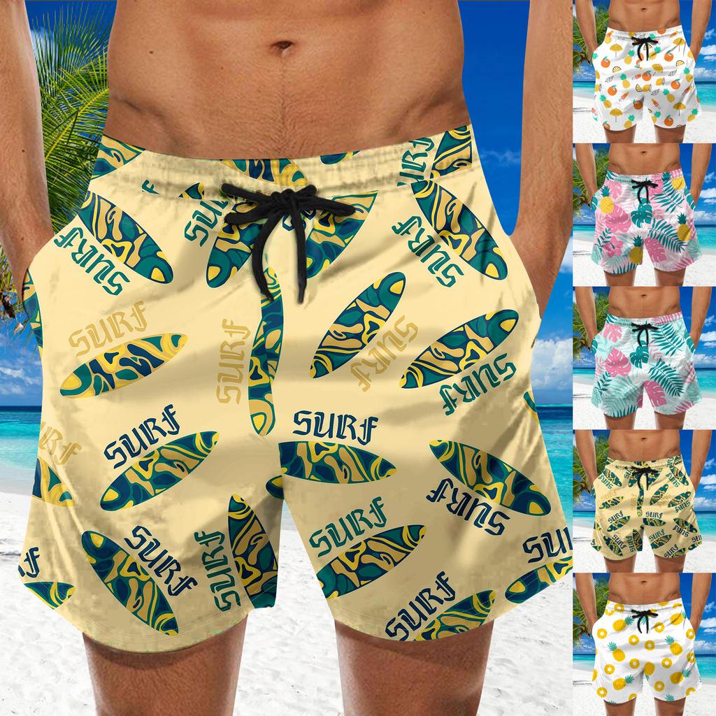 Fashion Men's Strapped Hawaiian Beach Fit Sport Casual Shorts Pants