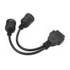 29.5cm Truck Diagnostic Adapter Cable Female 16pin OBD2 To 9+6pin Scanner Connect Cord