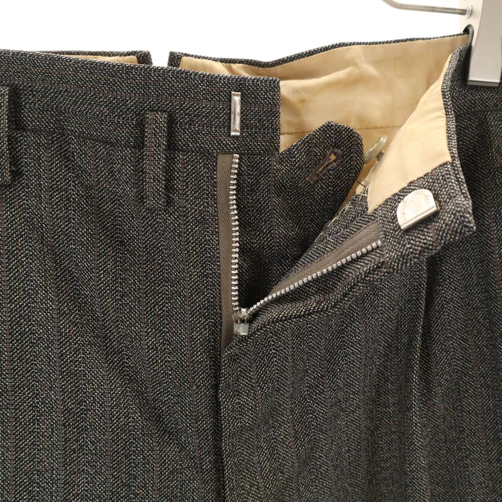 Vintage Striped Pattern Slacks Pants Gray Men's Used