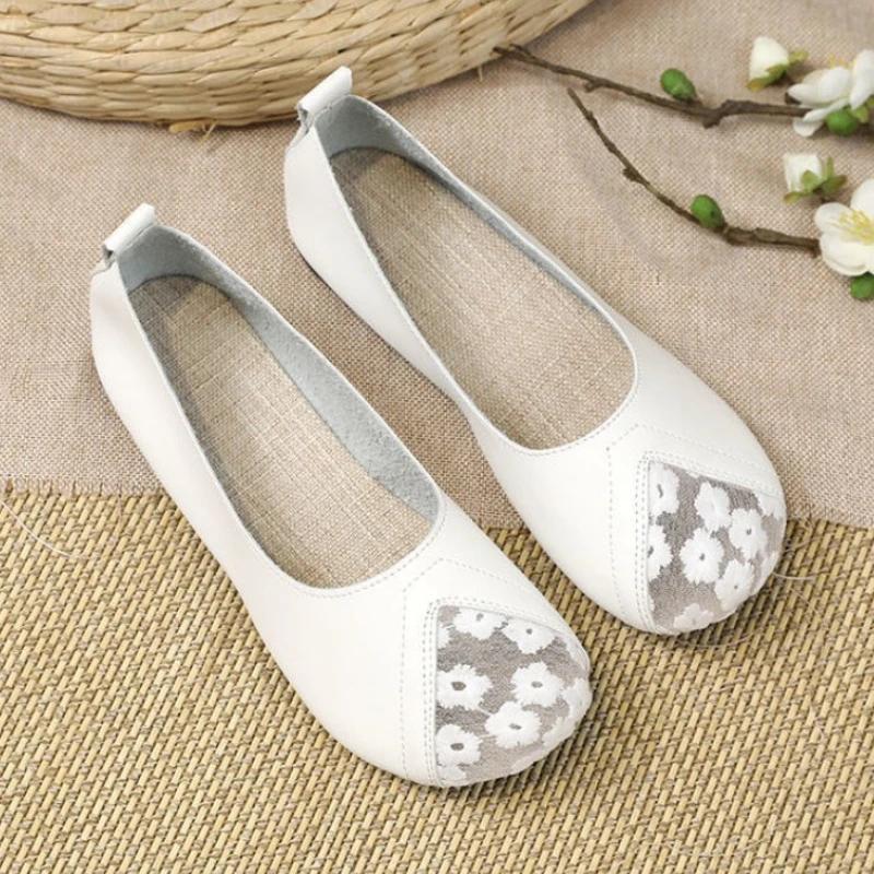 Fashion Round Toe Ladies Footwear with Bow Slip-on Women's Flat Shoes Offer Stylish Chic and Elegant Summer 2025 Cheap Clearance Social