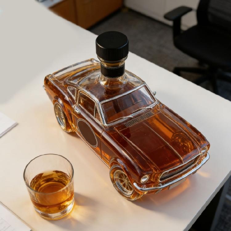 Display Worth Car Design Glass Whiskeys Bottle With High Quality Finish For Collectors And Whiskeys Aficionados