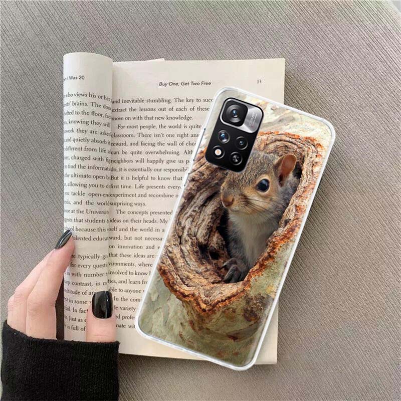 Forest Squirrels Foraging For Food Phone Case For Redmi Note 13 12 Pro Plus 14 15 Pro 5G 11 11T 11E 11S 10 Pro 10S 9 9S Cover Ce