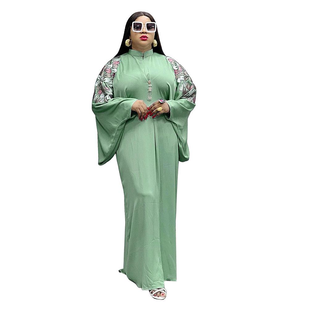 2023 Women's Plus Size Chiffon Hijab Dress - New Style Long African Robe