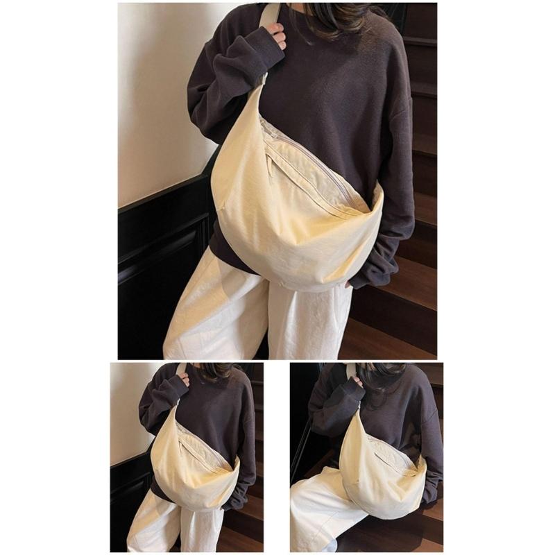 Crescent Bag Small Slings Crossbody Bag with Half Moon Shape Multi Pocket Slings Bag Hoboes Bags Slouchy Dumpling Bags