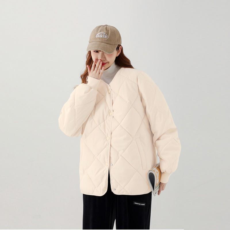 Womens Lightweight Quilted Cotton Puffer Jacket Winter Coat Casual Office Wear Short Length Warm Outerwear