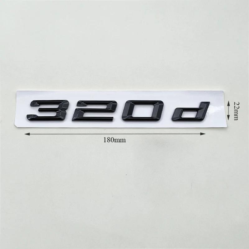 3D ABS Chrome Black Logo 320d 330d Emblem Letter Sticker Car Rear Trunk Badge for BMW E46 E92 E90 E91 F30 GT F34 F31 Accessories