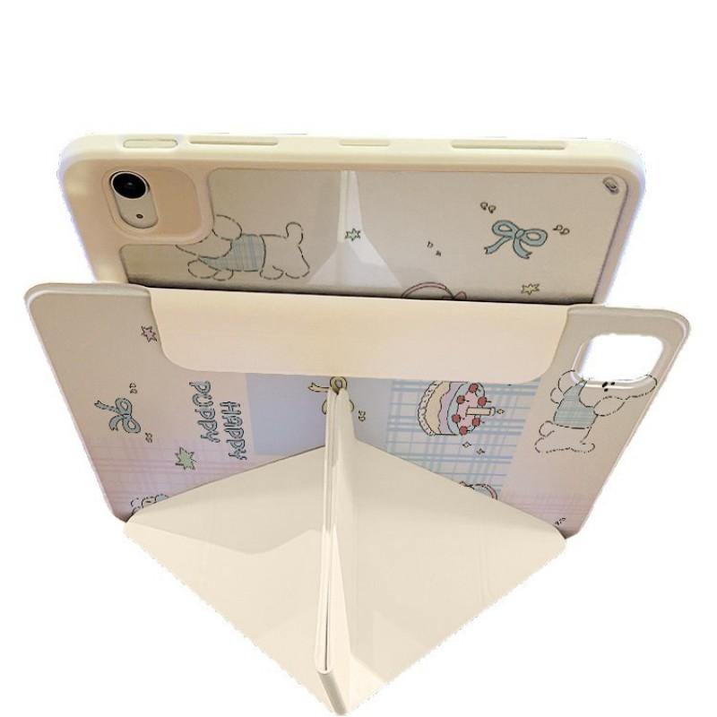 Cartoon Dog IPad Case With Magnetic Detachable Design Stand Anti-Slip Cover Mini 6/7 8.3 9.7 10.2 10.9 11 12.9
