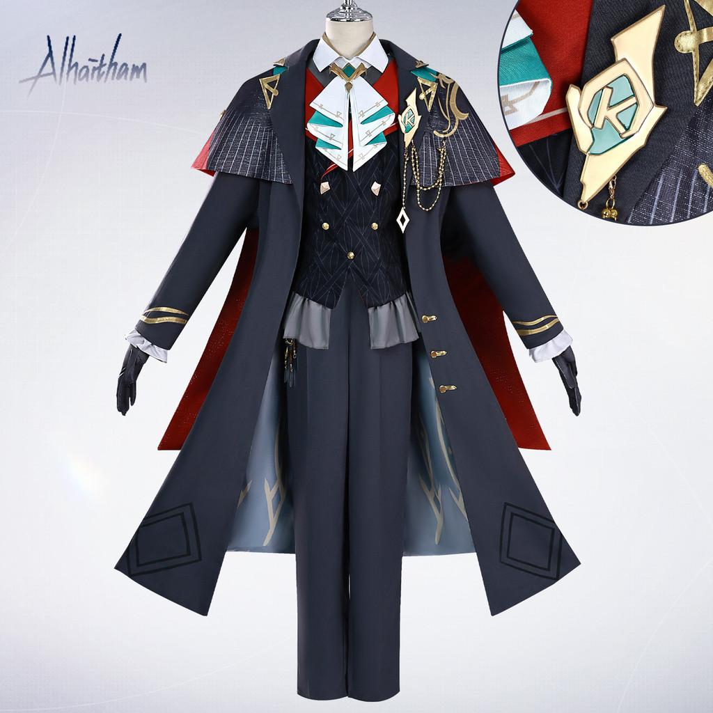 Genshin Impact Alhaitham Kaveh Cosplay Costume With Accessories For Game Role Play