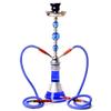 New Style Classical Glass Hookah Shisha Tongs Narguile Chichas with Double Hose Ceramic Bowl Charcoal Hookah Set