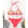 Bikini sexy de tiras con rejilla, microtraje de baño sin espalda, traje de baño Y2K para mujer, diseño de tendencia 2026, traje de baño de playa de dos piezas con tanga triangular.