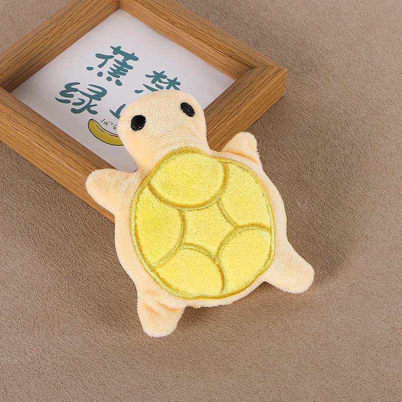 Mini Turtle Shaped Dog Squeaky Plush Toy Cute Soft Non-Toxic Teething Chew Toy Ideal for Puppy Daily Play Use