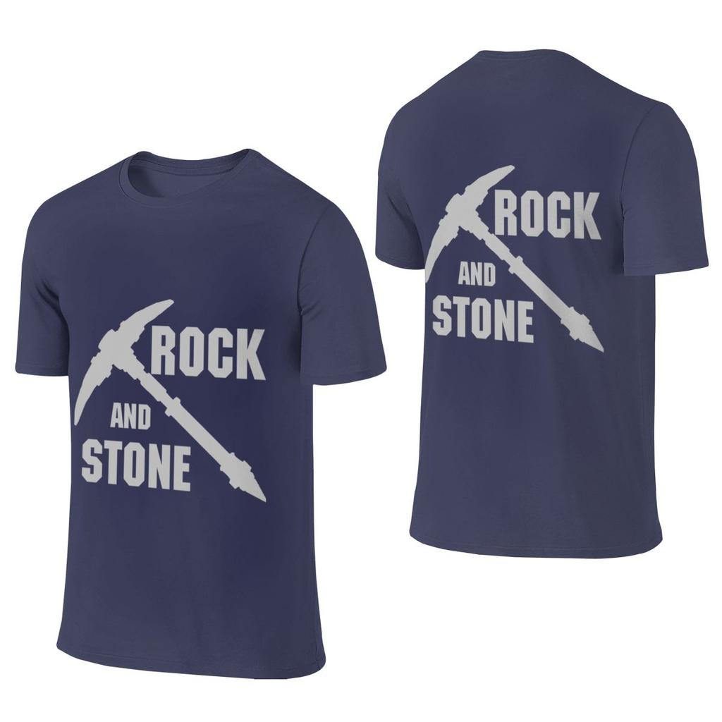Rock And Stone Grey Casual Reversible Tshirt Urban Light Mature Durable Cotton Tee