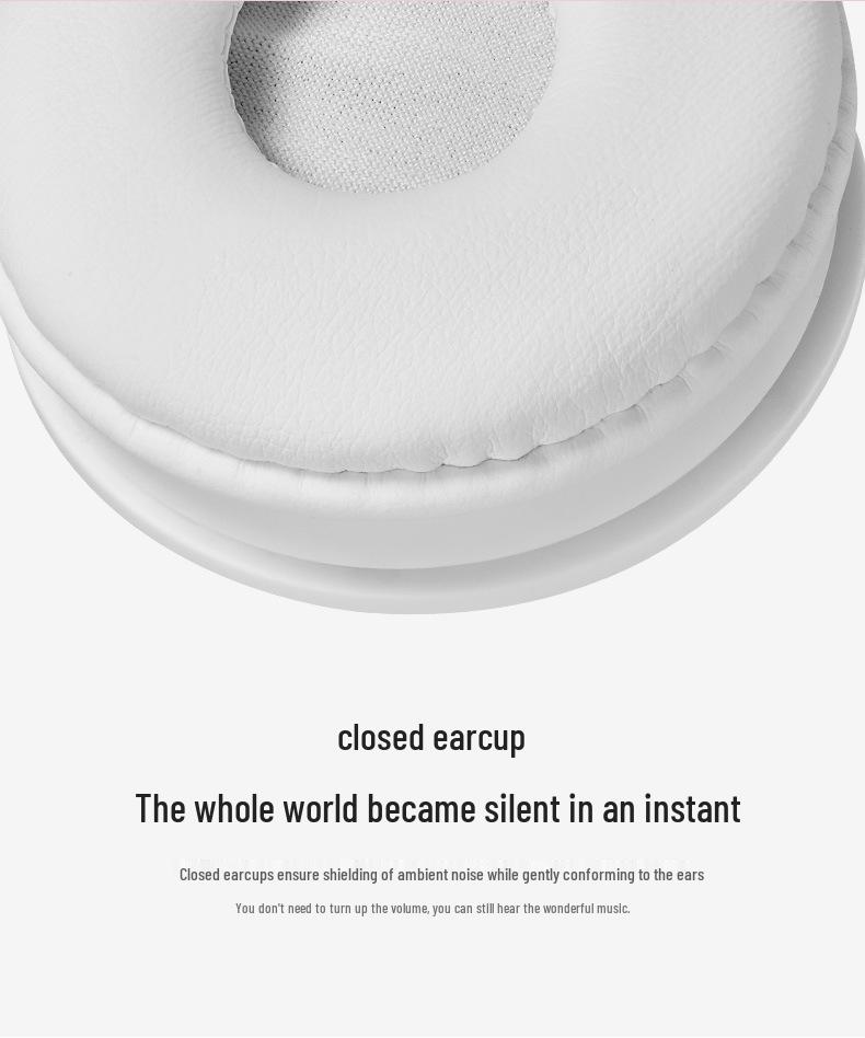 M6 Dual-Ear Foldable Bluetooth Gaming Headphones - Macaron Over-Ear Stereo Headset