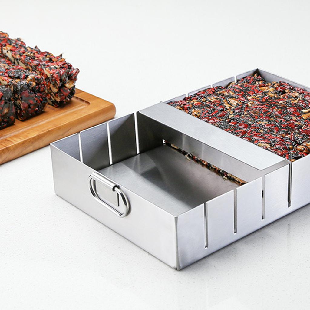 Pastry Cutting Strip Mold with Movable Bottom Plate Stainless Steel Bread Slicer