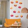12 Pcs Diwali Festival Sticker Lotus Tealight Candle Holder Sticker Artificial Lotus Flower Labels for Traditional Decor Diwali Puja Party Supplies
