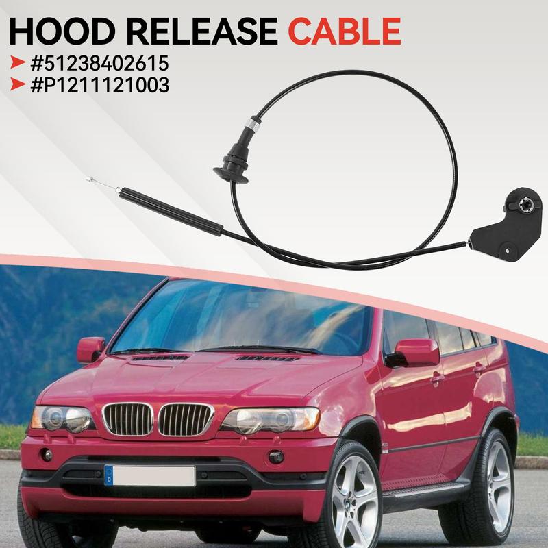 For BMW X5 E53 1999-2006 3.0d 3.0i 4.4i 4.6is 4.8is Hood Bonnet Release Cable 51238402615 Engine Lock Latch Mechanism Repair Kit