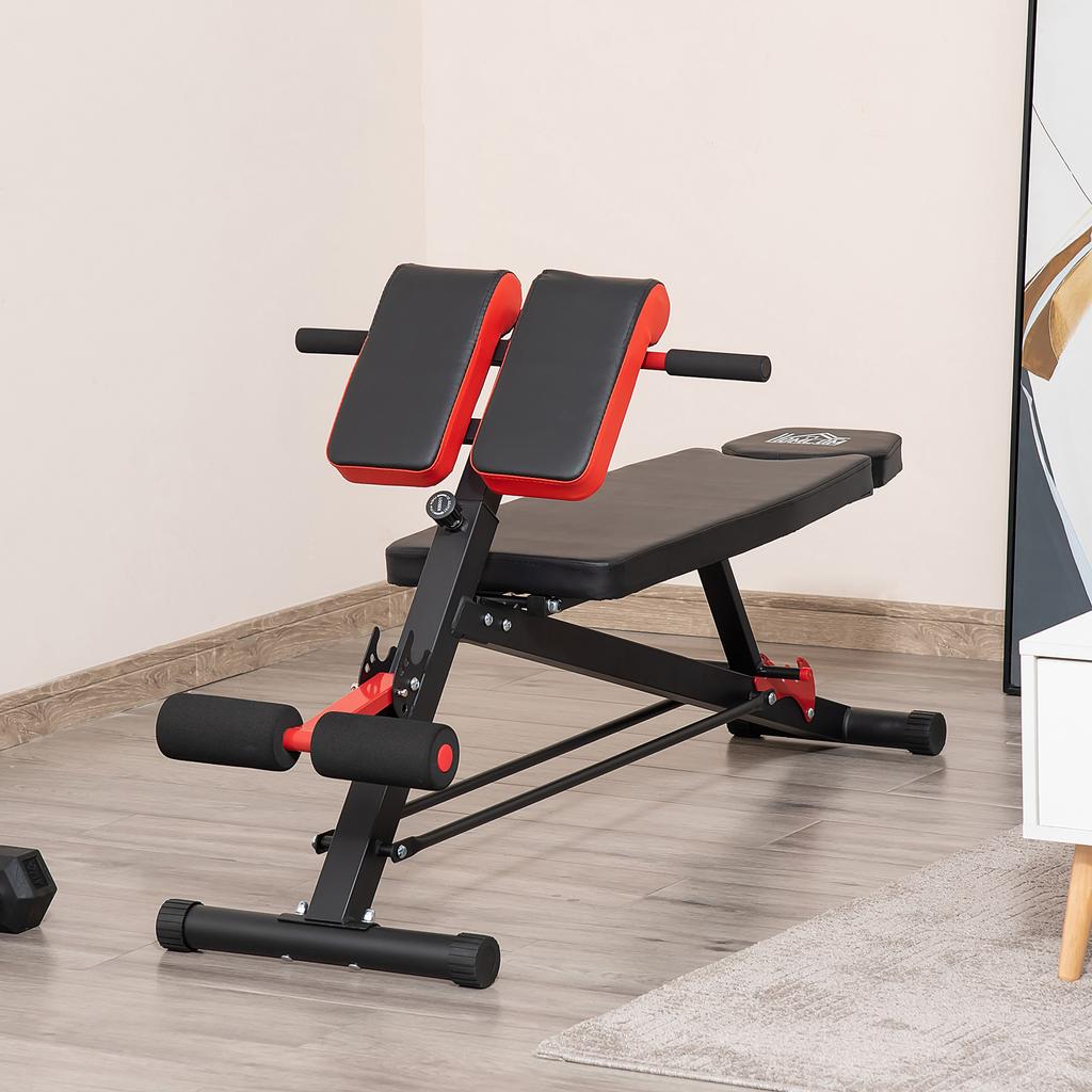 Dumbbell Weight Bench, 7-Level Adjustable Hyper Extension Sit-up Bench, Multifunction Bench Press Gym Bench, Ab Decline Flat Machine