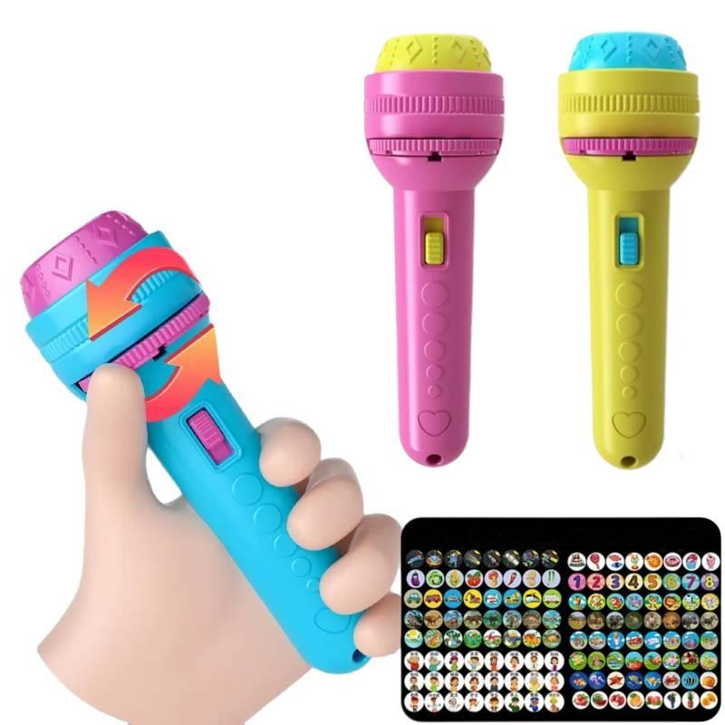 Kids Projection Flashlight Fun Bedtime Stories Toy For Early Learning.