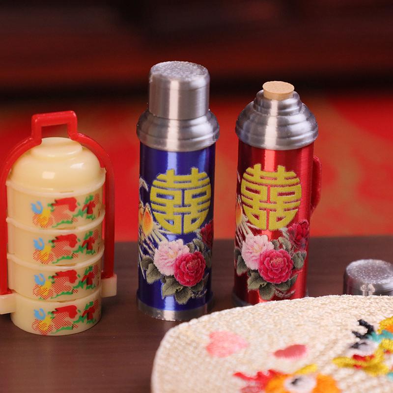 1/12 Mini Dollhouse Chinese Nostalgic Scene Warm Water Bottle Model Toys Dollhouse Miniature Accessories Doll House Decoration