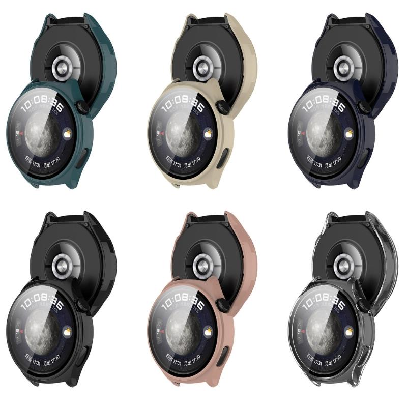 Screen Protector Case Full Coverage PC Protective Cover Washable Bumper Shells Skin for Watch 4 Smartwatch Replacement
