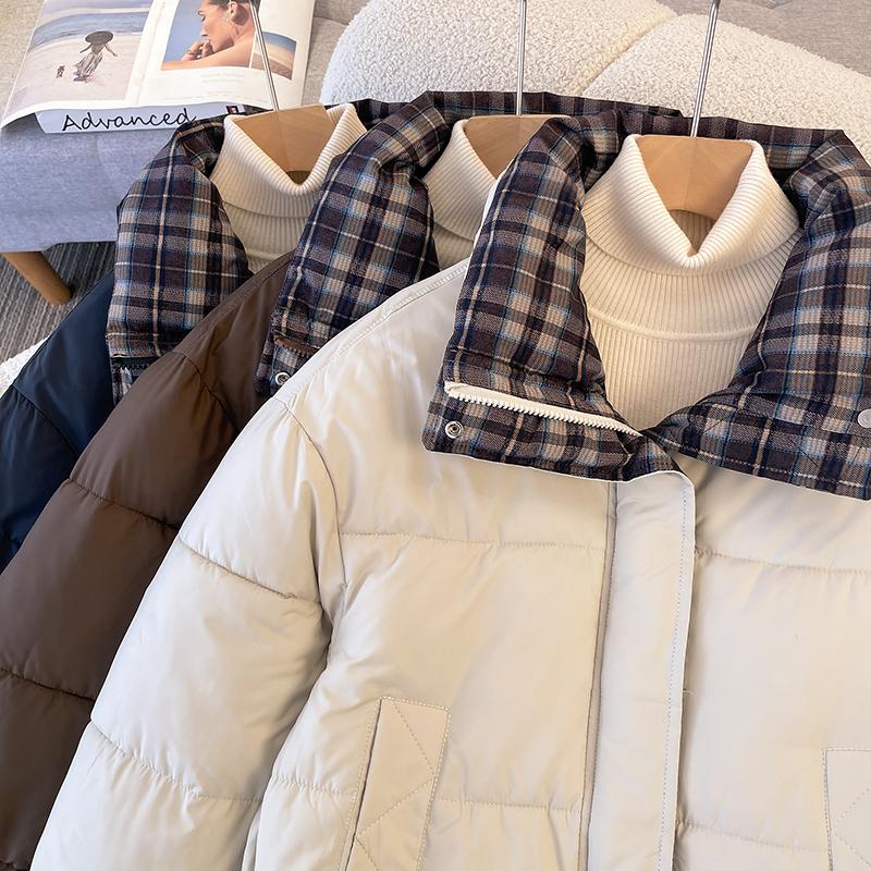 Fashion Winter Jackets Woman Short Parkas Stand Collar Thick Warm Casual Women's Coats