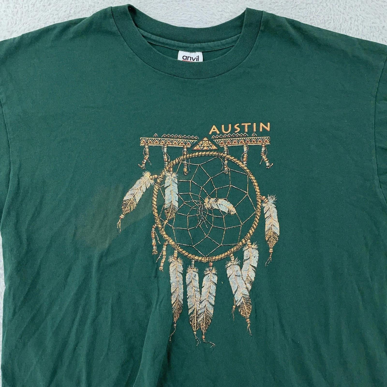 Vintage Austin Texas Dreamcatcher T-Shirt Mens Large/XL Native American USA 90s M