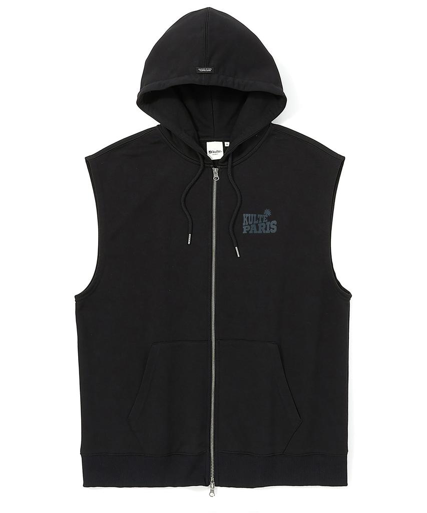 Kulte Palm Tree Hood Vest Black