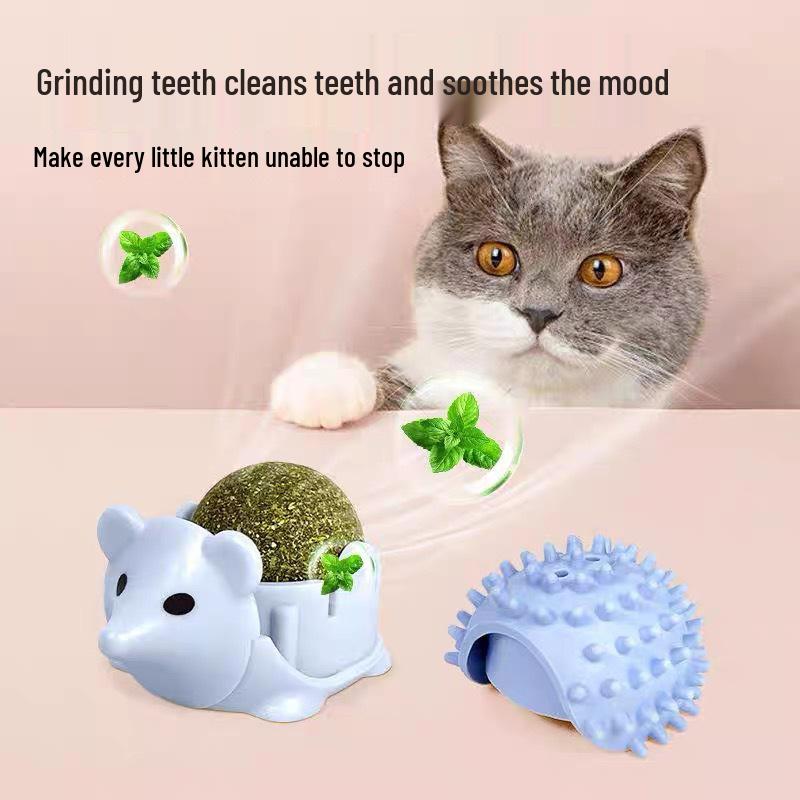 Catnip Hedgehog Toy: Self-Entertainment, Scratch & Itch Relief, Teething Stick & Teeth Cleaning for Cats