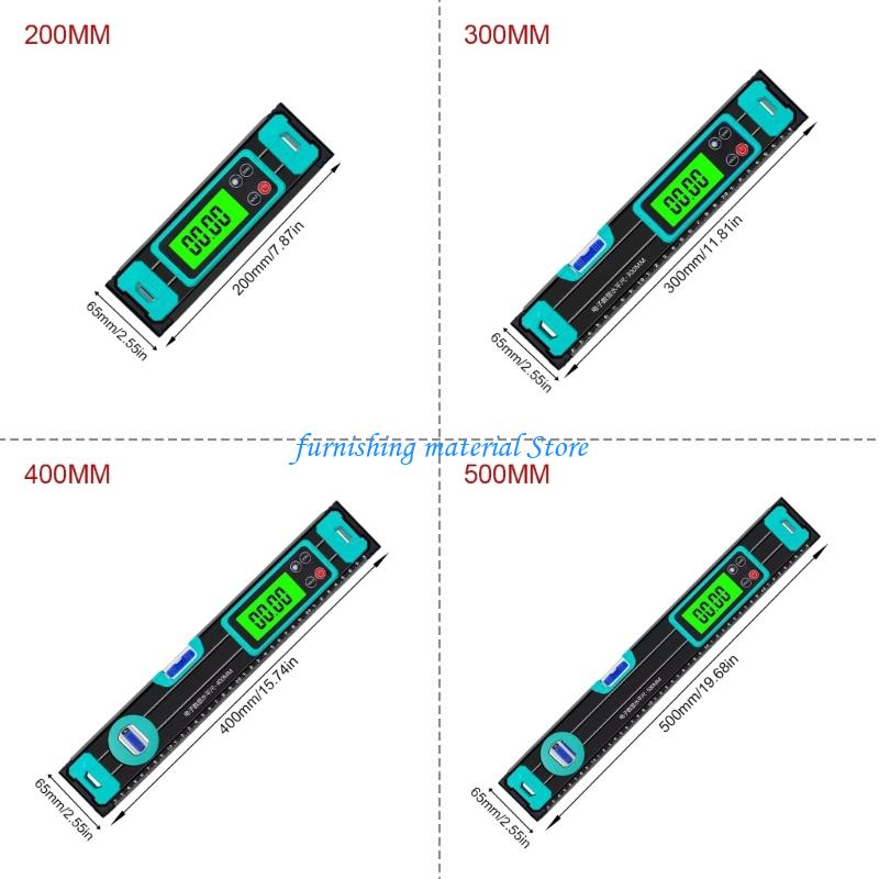 Y5GD Bubble Level Angles Finders Digital Level Ruler Protractor with Data Hold Function LCD Display Electronic Inclinometer