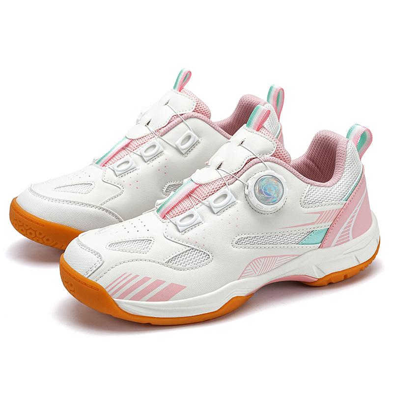 Professional Button Children's Badminton Table Tennis Shoes for Boys Girls Autumn Breathable Anti-Slip EVA Midsole Rubber