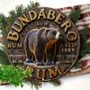 Wall Sign of 1pc Bundaberg Rum, Vintage Style. 2D Round Metal Plaque with Imitation Relief, Ideal Home Garden Wall Decoration