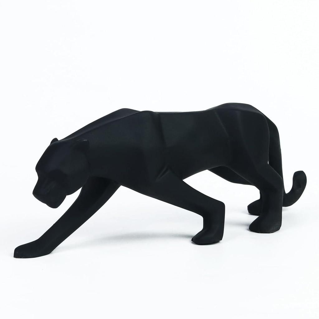 Figurine Moderne Geometrice Panteră Neagră și Jaguar – Sculpturi Unice cu Animale pentru Decorul Casei, Living, Dormitor