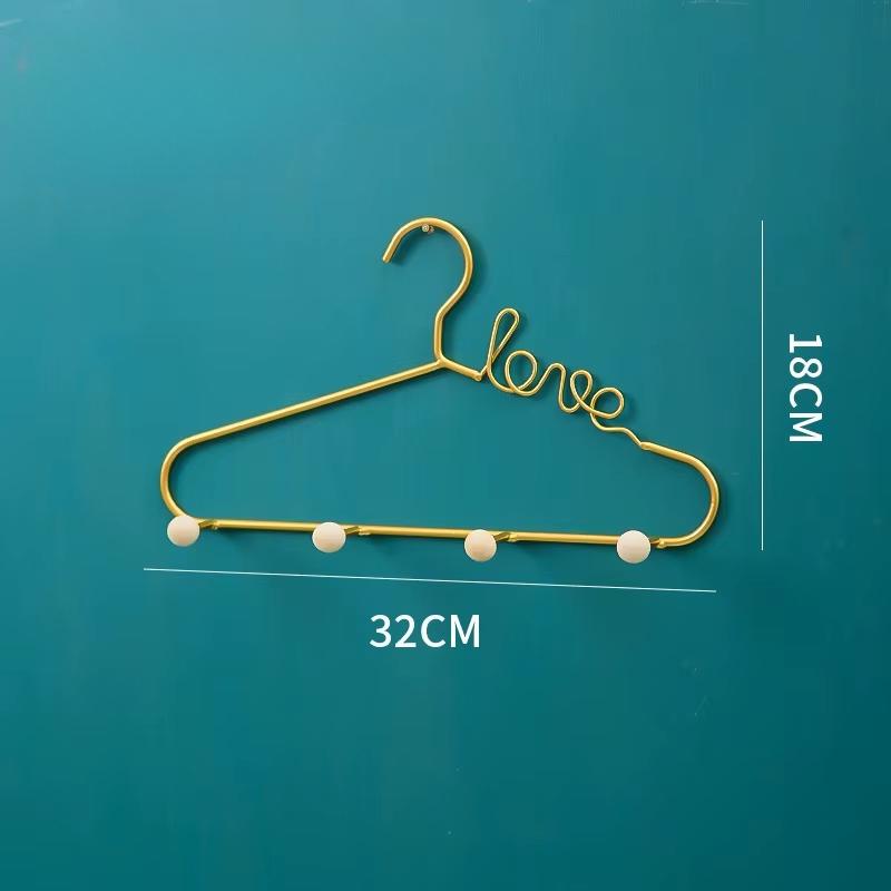 Nordic Iron Love Letter Decoration Hooks Living Room Wall Key Hook Bedroom Metal Coat Hook Row Hook