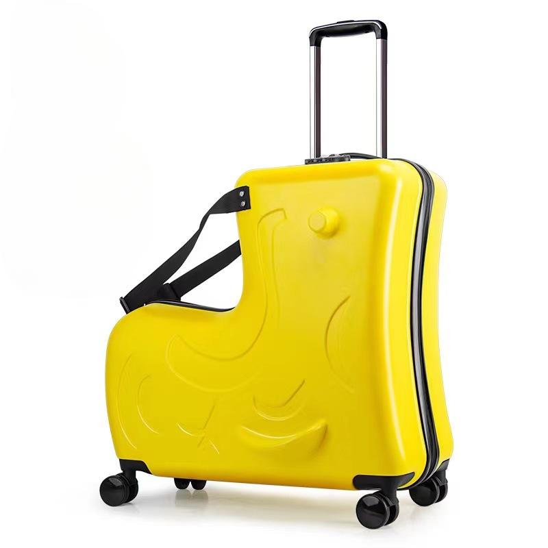 

Kids Scooter Suitcase Cartoon Sit & Riding Luggage With 360° Swivel Wheel Pedal Removable Seat Belt Cabin Luggage For Boy Girl 20in