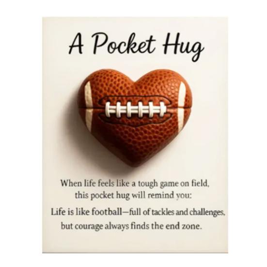 Golf Pocket Hug with Card Heart-Shaped Softball Golf Ball Pocket Hug Token Encouragement Keepsake Gift for Softball Lovers Golfers Sports Enthusiasts