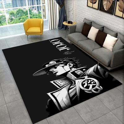 Alfombra de Dibujos Animados Anime Jojo's Bizarre Adventure 3D para Sala de Estar, Dormitorio, Hogar, Decoración de Sofá, Alfombra de Piso Antideslizante para Niños