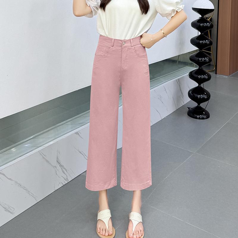 

Women s Summer High Waist Slimming Versatile Pants - Loose, Plus Size, Narrow & Wide Leg Options, Thin Casual Straight Leg Design. M (40-52.5 kg)