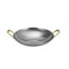 Stainless Steel Snowflake Hammered Wok with Dual Handles for Restaurant Hot Pot & Frying