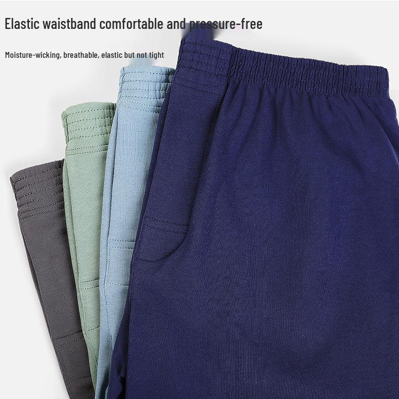 Plus Size Men's Cotton Boxer Briefs - Loose Fit Square Leg Shorts