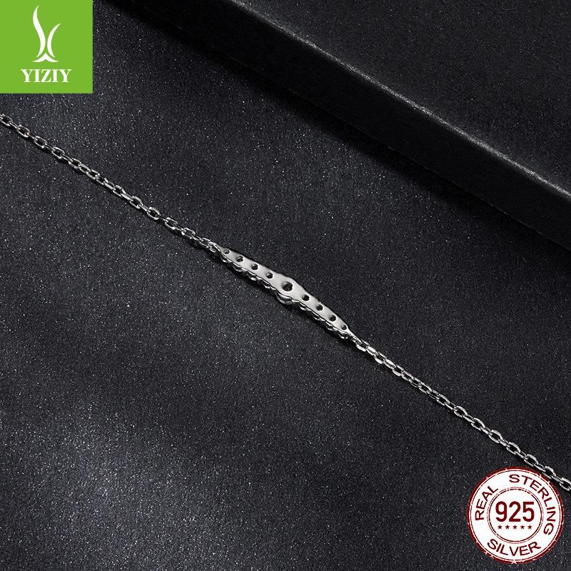 Enkelt Moissanit Armband S925 Sterling Silver Moissanit Diamantsmycken För Kvinnors Nisch High-End Lätt Lyx Ins Stil